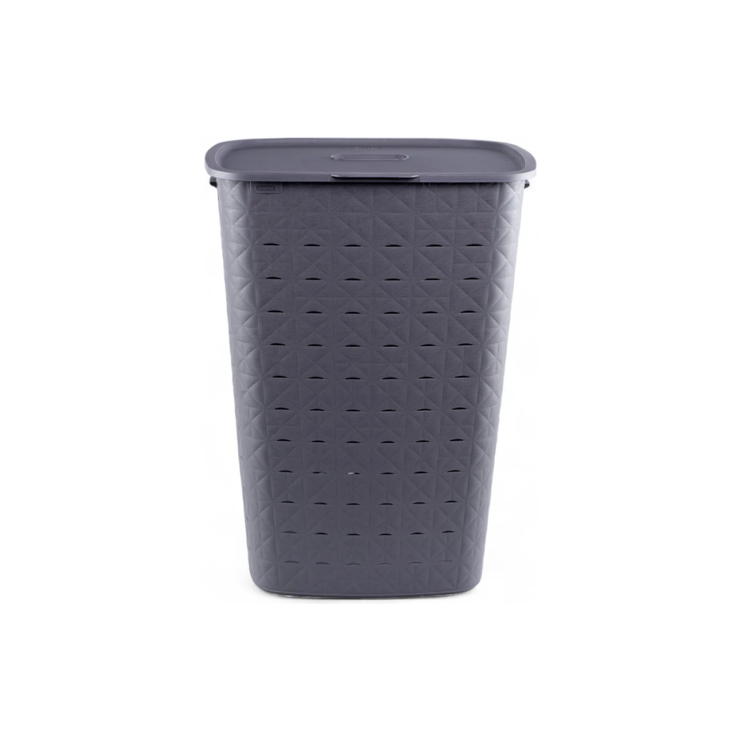 Корзина для белья SOFTEX тёмно-серая 56л