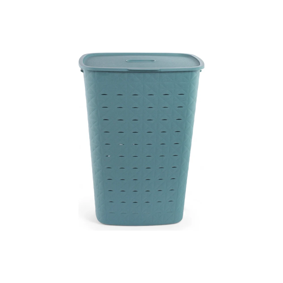 Корзина для белья SOFTEX голубая 56л